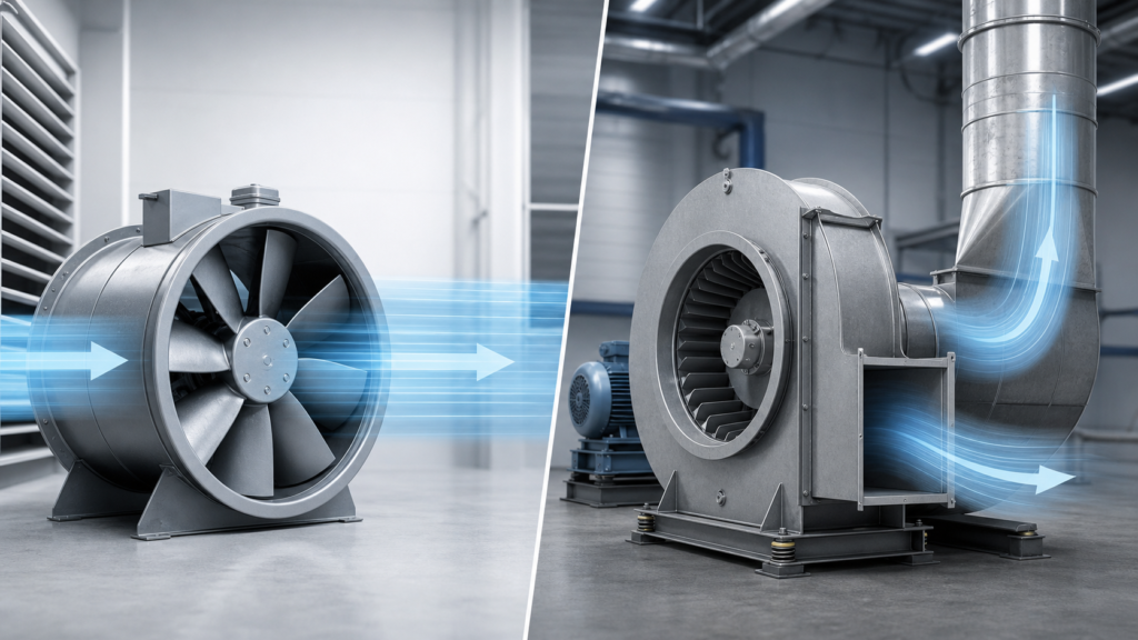 Axial Fan vs Centrifugal Fan: How to Choose the Right Industrial Ventilation Fan