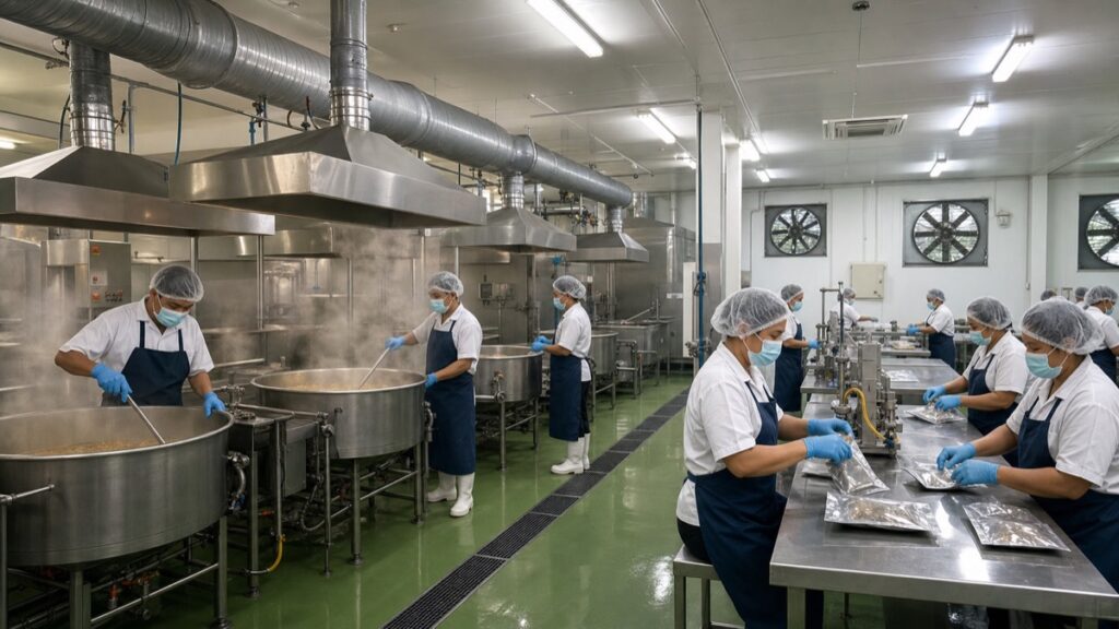 Food Processing Workshop Ventilation Solution for a Factory in Penang