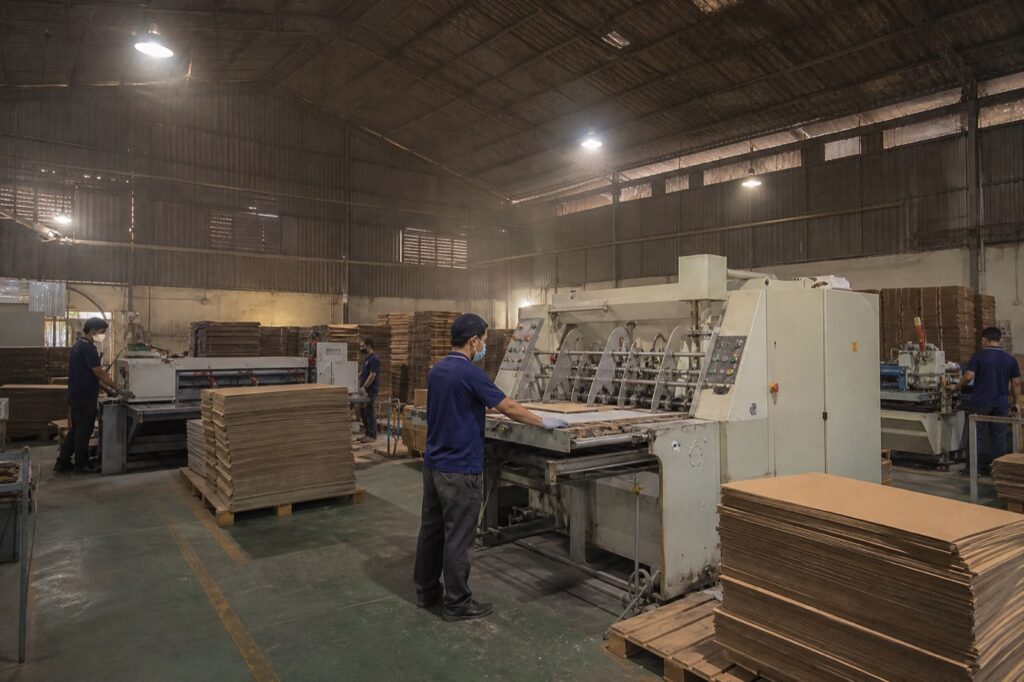 POPULA Surabaya Corrugated Carton Workshop Ventilation Solution for Paper Dust and Heat