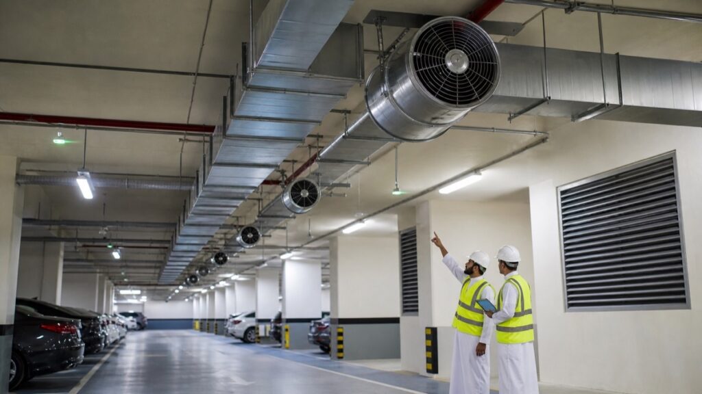 Underground Parking Ventilation Solution for a Commercial Building in Riyadh